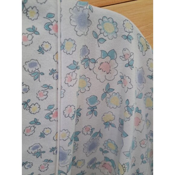 Hampton House Floral Print Womens Robe Pockets Belt Medium Vtg Women's Cottage - Picture 5 of 8